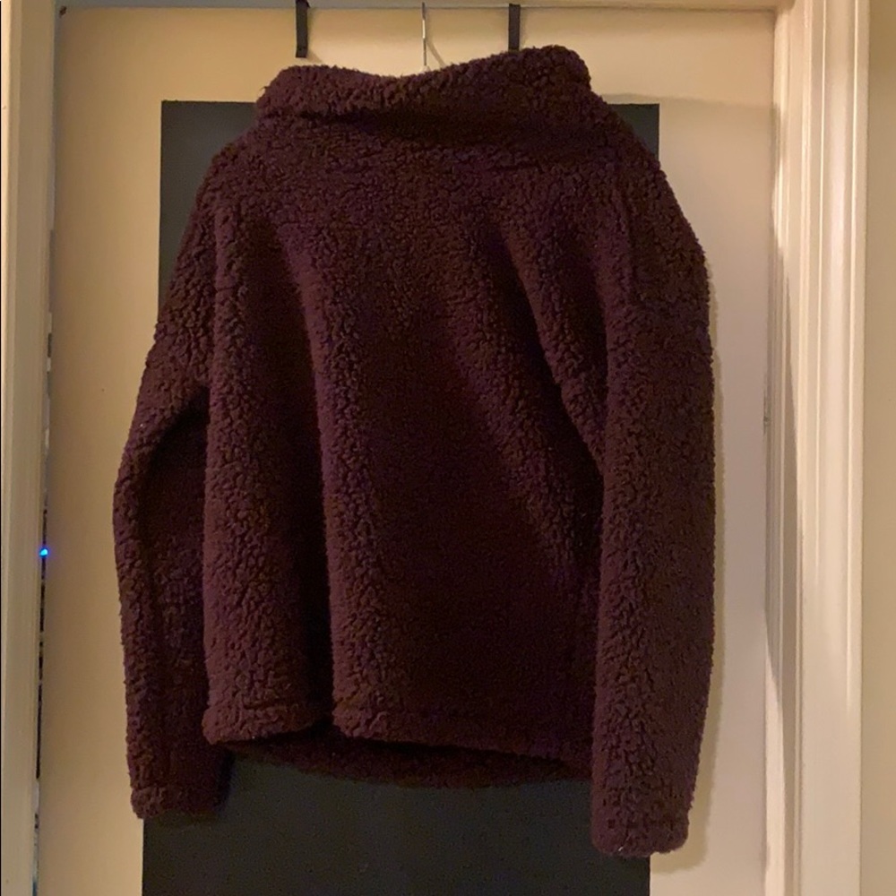 Sherpa purple turtle neck.